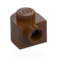 Plate Special 1 x 1 x 2/3 Half Round with Side Stud (Reddish Brown)