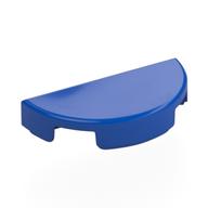 Tile Round 1 x 2 Half Circle (Blue)
