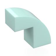 Brick Curved 1 x 2 x 1 2/3 with 1 Cutout (Light Aqua)
