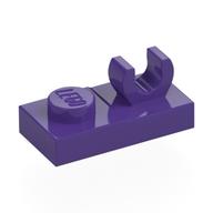 Plate Special 1 x 2, Top Clip [Open O] (Dark Purple)