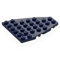 Wedge Plate 7 x 6 Boat Bow with Stud Notches (Dark Blue)
