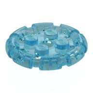 Plate Special 2 x 2 with Bar Frame Round (Trans-Light Blue)