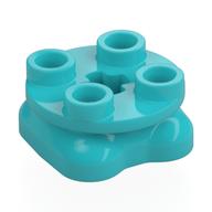 Feet, 2 x 2 x 2/3 with 2 Feet, 4 Studs on Top (Medium Azure)