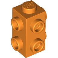 Brick Special 1 x 1 x 1 2/3 with 6 Studs on 3 Sides (Orange)