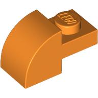 Brick Curved 1 x 2 x 1 with Curved Top (Orange)