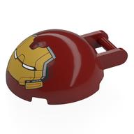 Windscreen 4 x 4 x 1 2/3 Canopy Half Sphere with Handle and Hulk Buster Face Print (Dark Red)