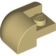 Brick Round, Curved 2 x 2 x 1, Corner (Tan)