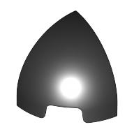 Brick Round Curved 1 x 1 x 1 Quarter Dome (Black)