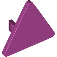 Road Sign Clip-on 2.2 x 2.667 Triangular with Open O Clip (Magenta)