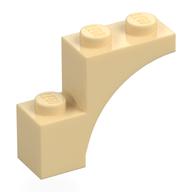 Brick Arch 1 x 3 x 2, Straight End (Tan)