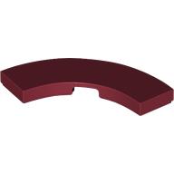Tile 3 x 3 Curved, Macaroni (Dark Red)
