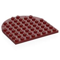 Plate 8 x 8 with Rounded End (Dark Red)