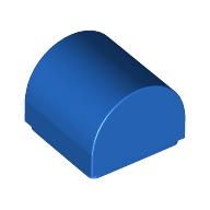 Brick Curved 1 x 1 x 2/3 Double Curved Top, No Studs (Blue)