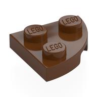 Plate Round Corner 2 x 2 (Reddish Brown)