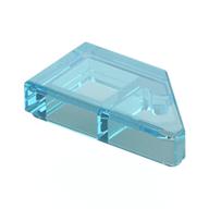 Tile 1 x 2 with Stud Notch Left (Trans-Light Blue)