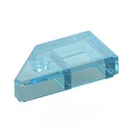 Tile 1 x 2 with Stud Notch Right (Trans-Light Blue)