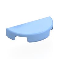 Tile Round 1 x 2 Half Circle (Bright Light Blue)