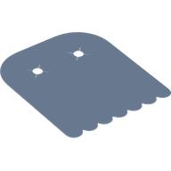 Cloak, Square, Rounded Scalloped (Bright Light Blue)