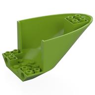 Aircraft Fuselage Curved Aft Section 6 x 10 Bottom, Pinholes (Lime)