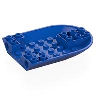 Aircraft Fuselage Curved Forward 6 x 8 Bottom with 2 Pin Holes (Blue)