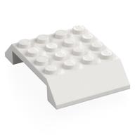 Brick Sloped 45° 6 x 4 Double with 4 x 4 Cutout (White)