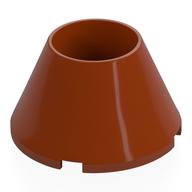 Cone 4 x 4 x 2 Hollow No Studs (Dark Orange)