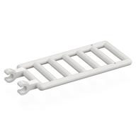 Bar 7 x 3 with Double Clips (Ladder) [Round Clips] (White)