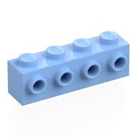 Brick Special 1 x 4 with 4 Studs on One Side (Bright Light Blue)