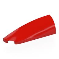 Brick Round, Curved Double 1 x 4 with Stud Notch Left (Red)