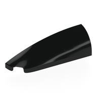 Brick Round, Curved Double 1 x 4 with Stud Notch Left (Black)