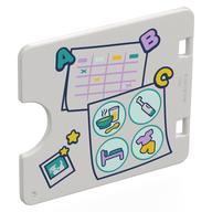 Duplo Door / Window with Cutout (Semi Oval), Calendar, Photo, 'A', 'B', 'C' Magnets Print (White)