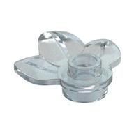 Plant, Plate 1 x 1 Round with 3 Leaves (Opal Trans-Clear)