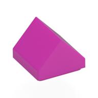 Brick Sloped Double 45° 1 x 1 (Dark Pink)