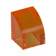 Brick Curved 1 x 1 (Trans-Orange)