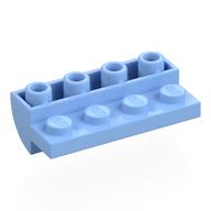 Brick Curved Inverted 2 x 4 with 1 x 4 Cutouts (Bright Light Blue)