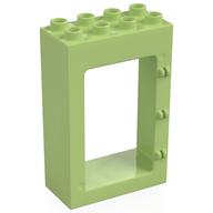 Duplo Door Frame 2 x 4 x 5 (Yellowish Green)