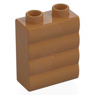 Duplo Brick 1 x 2 x 2 Log Effect (Medium Nougat)
