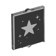 Glass for Window 1 x 2 x 2 Flat with Stars on Black Background Print (Trans-Clear)