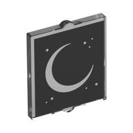Glass for Window 1 x 2 x 2 Flat with Crescent Moon on Black Background Print (Trans-Clear)
