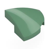 Brick Round Corner, Curved 2 x 2 x 2/3 Quarter Circle With 1 x 1 Bottom Cutout (Sand Green)