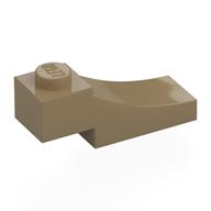 Brick Curved, 3 x 1 with 1/3 Inverted Cutout (Dark Tan)