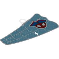 Sail with Webbings on Bright Light Blue Background, Spider-Man with Bicorn Print (Trans-Clear)
