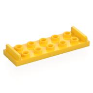 Plate Special 2 x 6 with 2 x 5 Studs and Door Stops on Top (Yellow)