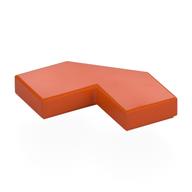 Tile Special 2 x 2 Corner with Cut Corner - Facet (Reddish Orange)