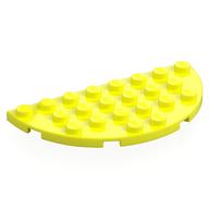 Plate Round Half 4 x 8 (Vibrant Yellow)