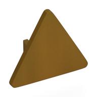Road Sign Clip-on 2.2 x 2.667 Triangular with Open O Clip (Pearl Gold)
