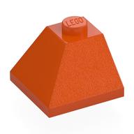 Brick Sloped 45° 2 x 2 Double Convex (Reddish Orange)