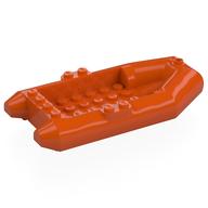Boat / Rubber Raft / Dinghy 6 x 12 (Reddish Orange)