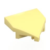 Brick Wedged, Curved 2 x 2 with Stud Notches (Bright Light Yellow)