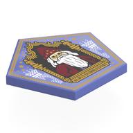 Tile Special Pentagon 6 x 6 x 2/3 with Chocolate Frog Card, Dumbledore Print (Blue Violet)